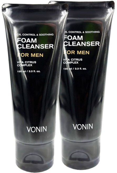 보닌 오일 컨트롤 앤 수딩 폼 클렌저 100ml x2개 남성클렌징, 2개