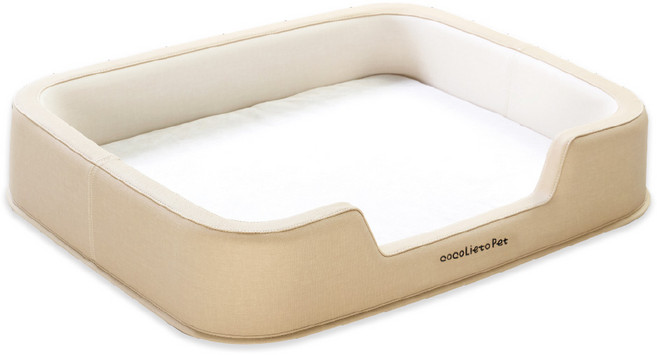 코코리에또펫 갤럭시 항균구리 듀라론 쿨 프리미엄 에어네트 펫침대 생활방수 스크래치 보풀 방지, 1개, 베이지