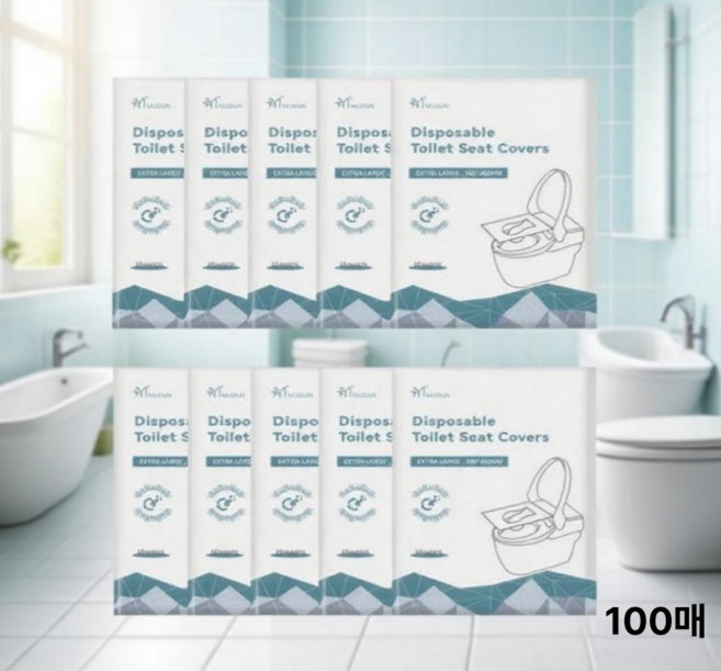 라이복 일회용 깨끗한 변기 커버, 100매