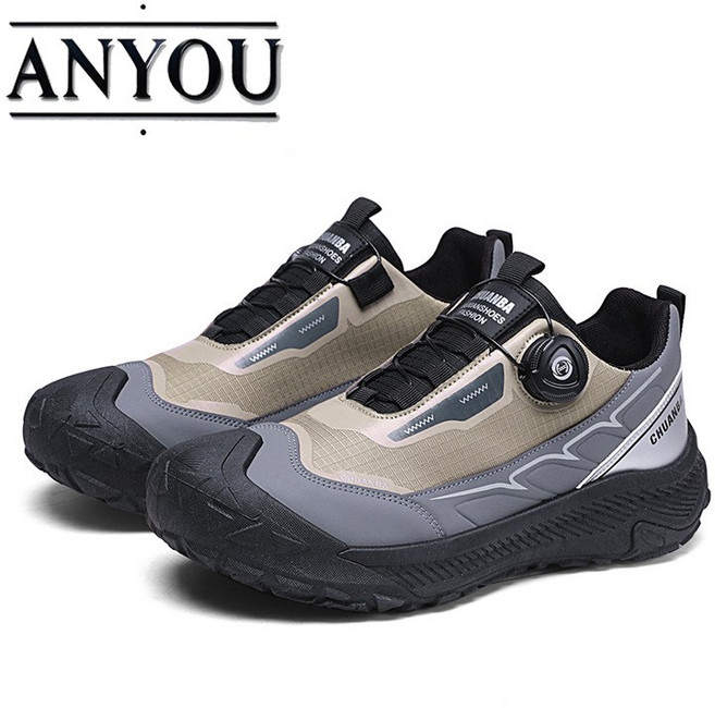 ANYOU 남성용 초경량 다이얼 런닝화 등산화 트레킹화 다이얼