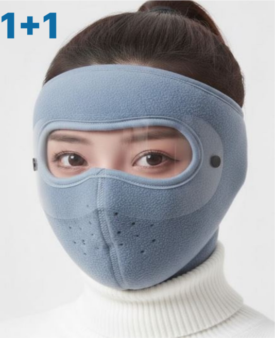 풀페이스 겨울 얼굴 마스크 라이딩 방한마스크, 0 블루, 2개