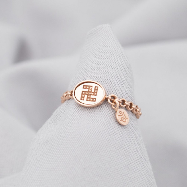 루키스톤 14k 레빈스 만자 딸랑이반지 14k반지