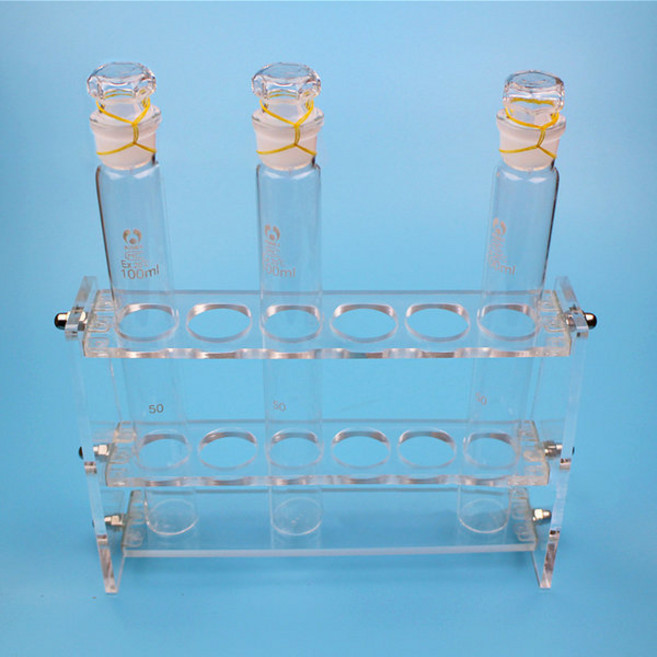 규격선택 조립식 시험관대 비색관 유리 시험관 유리관, C 아크릴시험관대 100ml용x6구