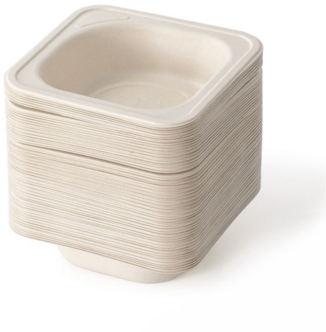 쿨키즈 친환경 강아지 고양이 밥그릇 천연소재 경사형 일회용 식기, 1박스, 리필 30개