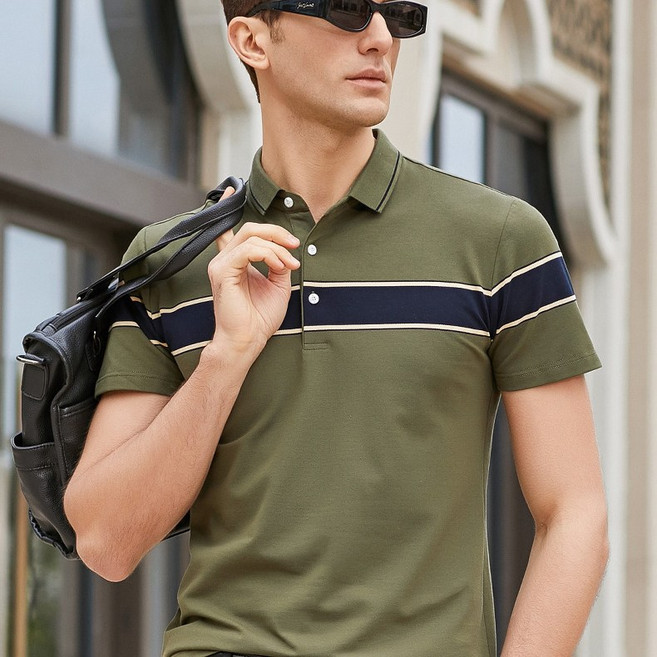 제이피엠 남자 남성 반팔 카라티셔츠 고급원단 스트라이프 카라넥 폴로셔츠 GK-2 재고정리