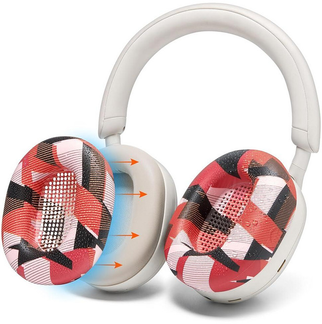 WC SweatZ XM5 - Wicked Cushions 소니 WH1000XM5용 특허받은 이어패드 스웨트 커버 | 풀 360도 이어패드 보호 | 땀 방지 및 쉬운 세탁 | 블, 레드 프리즘