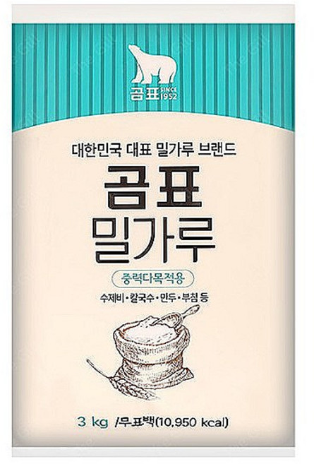 곰표 밀가루 중력다목적용, 3kg, 1개