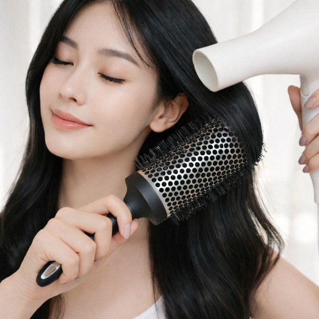 베이직앤드 여신웨이브 C컬 대왕 롤빗, 1개, 블랙