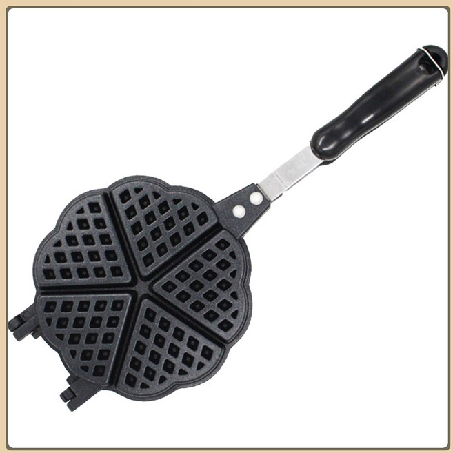 샌드위치 토스터기 러브 하트 모양 아침 식사 프라이팬 붙지 않는 알루미늄 오믈렛 기계, black