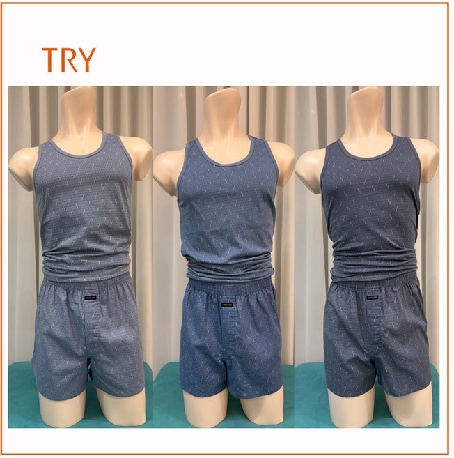 트라이 남성순면퍼스트런닝박서3벌세트D품번