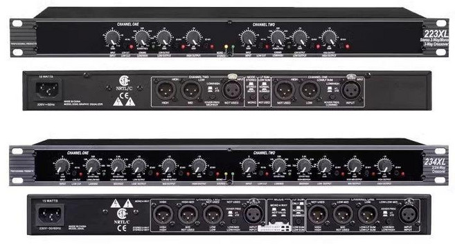 양방향 크로스오버 방향 오디오 공연 3방향 스테이지 믹서 우퍼 서브 커넥터, 223XL, 223XL 2방향 주파수