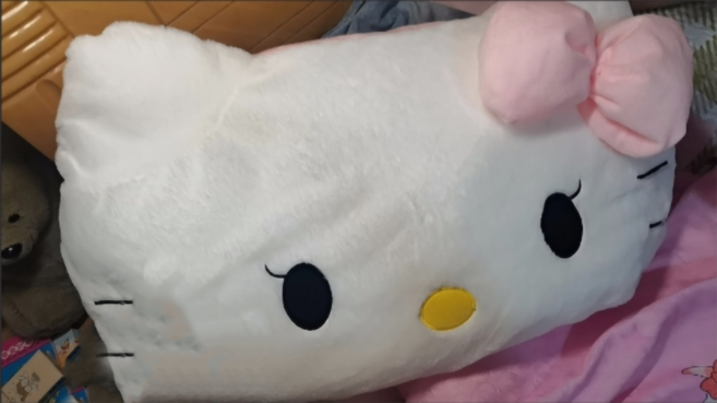 푹신한 헬로키티 쿠션 대형 베개 바디필로우 캐릭터 침대 인테리어 귀여운 페이스형 40cm