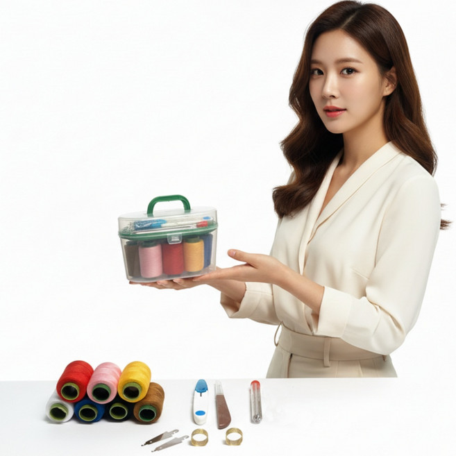 조아리빙 휴대용 반짓고리 가정용 바느질 세트, 1세트, BR01