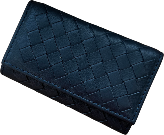 MINA 全羊皮編織鑰匙包 卡片包