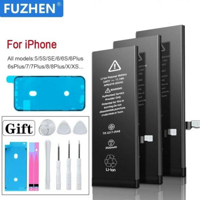 iPhone SE 2 4 5S 6 6s 6p 6sp 7 7p 8 8p x xr xs Max 11 12 13 Pro 배터리 iPhone 0 사이클용 100 새 전화 배터리, 30) For iPhone 4S, 1개