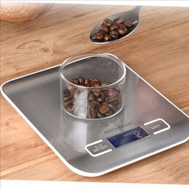 스테인리스 주방 전자 저울 다이어트 베이킹 전자 저울 계량용 이유식 iri48458SS, 단일, 단일, 1kg