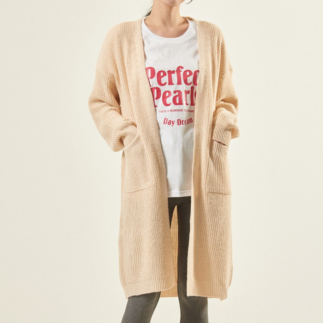 루나빈스 여성 캐주얼 니트 롱 가디건