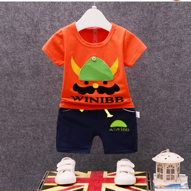 피앤에이치엑스 여름 남아 여아 수염반팔 실내복 외출복 등원룩 상하복세트