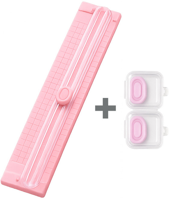 A3/A4 미니 슬라이딩 재단기 종이 커팅기 (여분칼날 2입), 1개, 핑크
