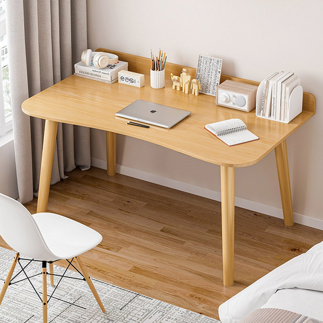 소프트 우드 서재 노트북 공부 책상, 내추럴