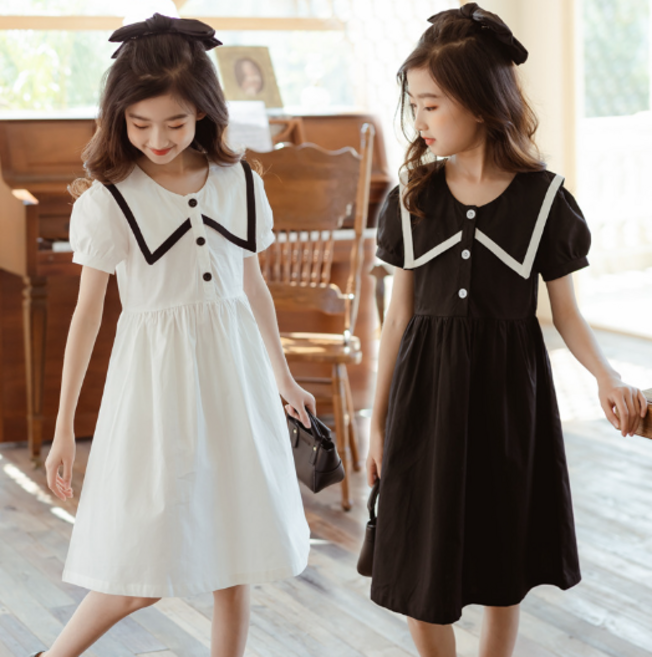 마이슈마켓 여름 주니어 여아 원피스 초등학생 결혼식 하객룩 초등 콩쿨 블랙원피스 화이트원피스