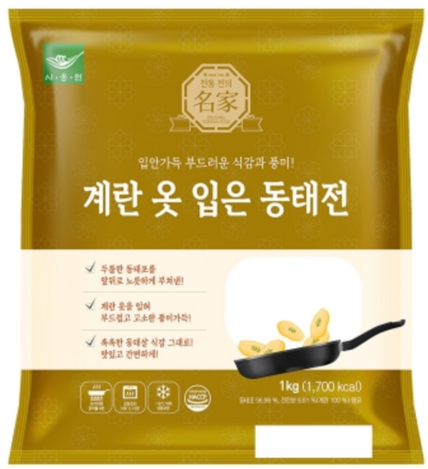 사옹원 계란 옷 입은 동태전 1kg, 1개