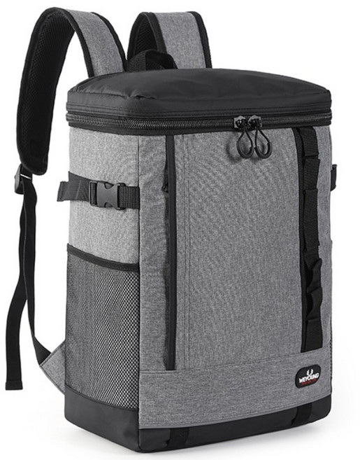 GAPINO 보온보냉 배달가방 24L 대용량 보냉백팩 아웃도어 방수 보냉가방, 그레이