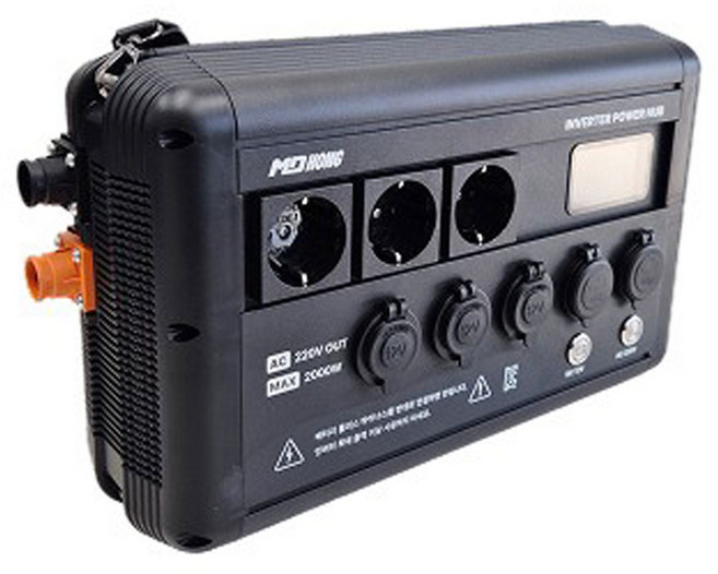 MD홍 파워박스 순수정현파 인버터 차량용 인버터 12V 2000W, 1개