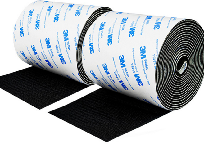 벨크로 테이프 찍찍이 초강력 양면 테이프 암수 한쌍 블랙 10cm x 100cm, 1세트