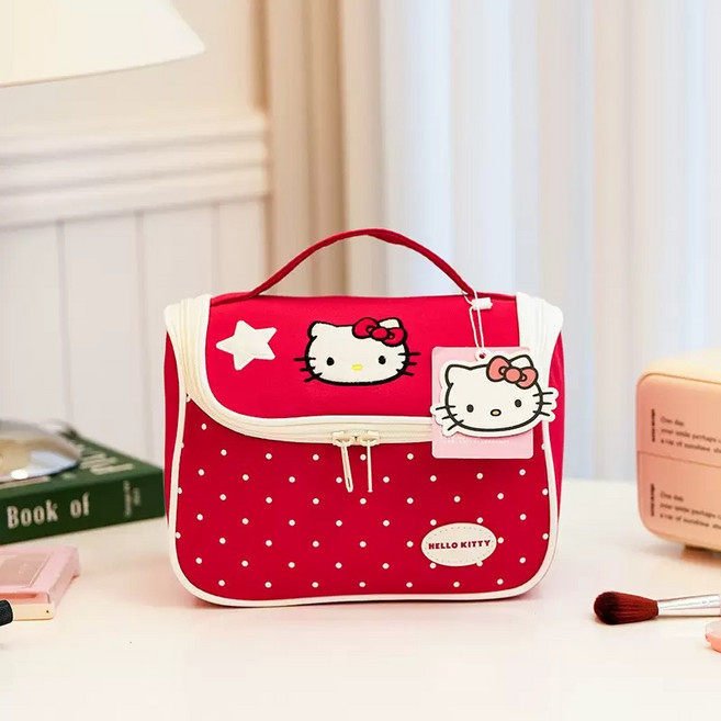 NEW인기있는 캐릭터 산리오 헬로 키티 화장품 파우치 다용도 화장품 수납 가방 대용량 수납함
