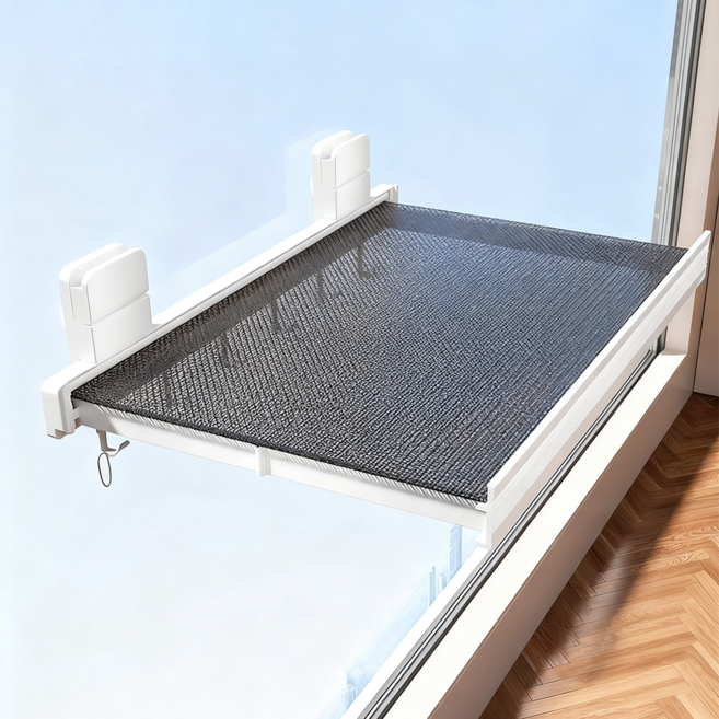 Jeernare 초강력 흡착식 무타공 접었다폈다 욕실선반 접이식 다용도 선반, 화이트, 1개