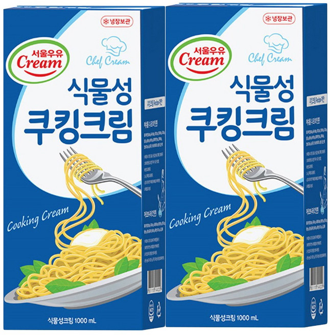 서울우유 식물성 쿠킹크림 1000mL x 2개, 1세트, 2L