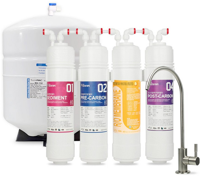 RO멤브레인 역삼투압 언더싱크정수기 DIY 세트 FTN-2200 지하수겸용, 선택03_2년세트, 수전 중형아답터 추가
