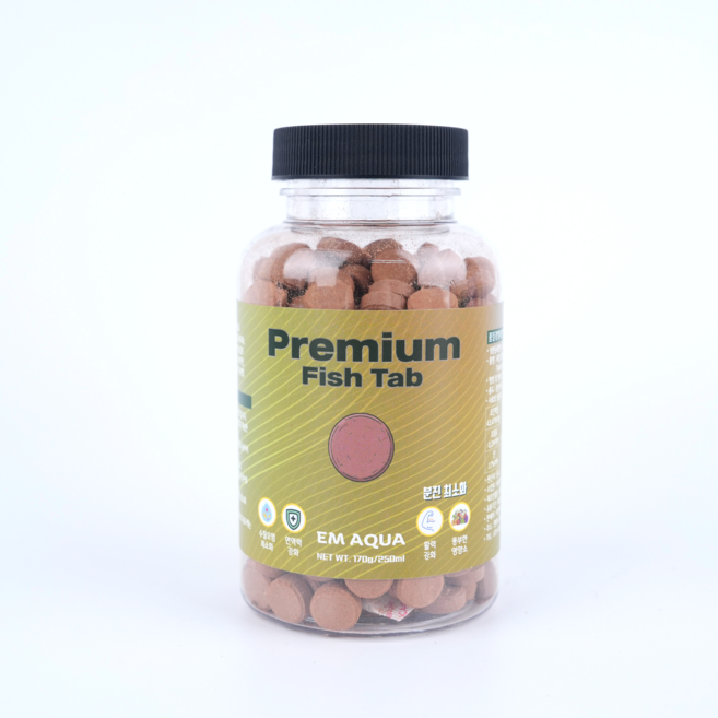 구피키우기 구피밥 소형어 유리에 붙이는 열대어 사료 피쉬탭, 1개, 250ml