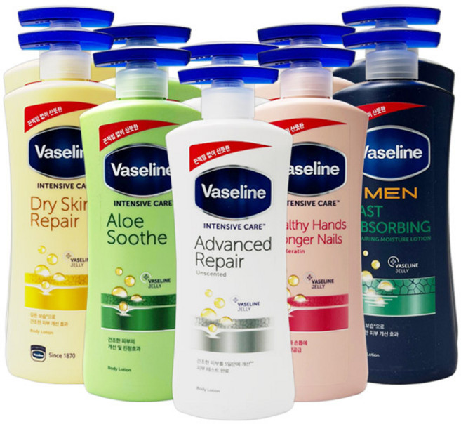 유니레버 바세린 인텐시브 케어 핸드 고보습 바디 로션 2개 600ml