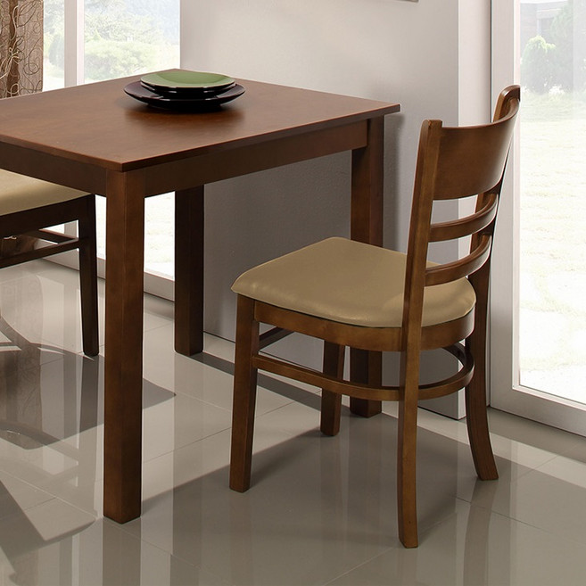 동서가구 조이 모던 우드 원목 식탁 주방 의자 2개 DF627049, 카카오