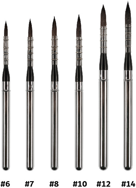 아트시크릿 어반스케치붓 천연모 수채화브러쉬 라운드 872, 1개, 7호