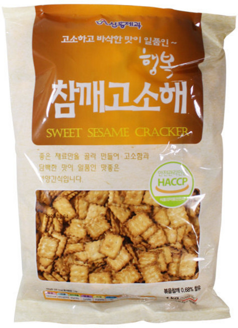 신흥 행복 참깨고소해 크래커, 1kg, 5개