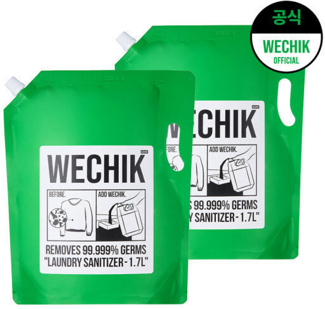 위칙 소독 살균 섬유유연제 리필형, 1.7L