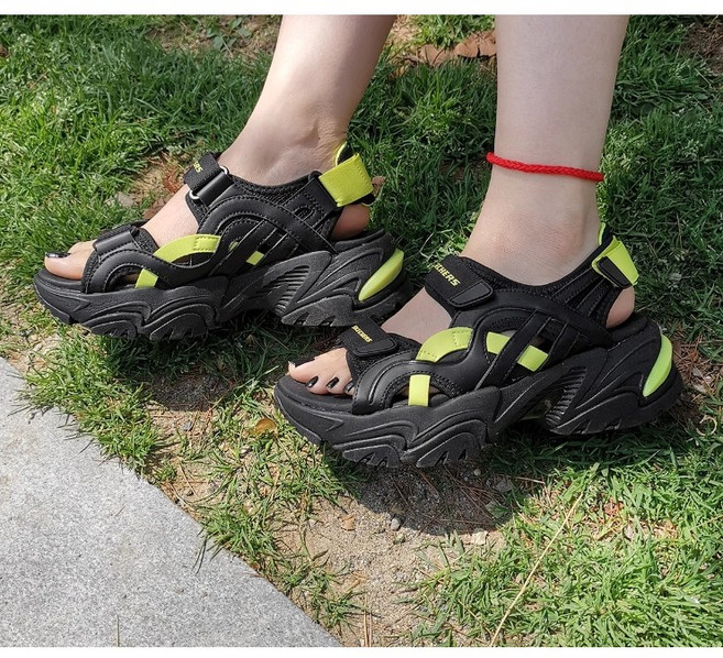 [S]스케쳐스 여성용 Skechers 여름 키높이 쿠션 스트랩 비치샌들(사은품증정)