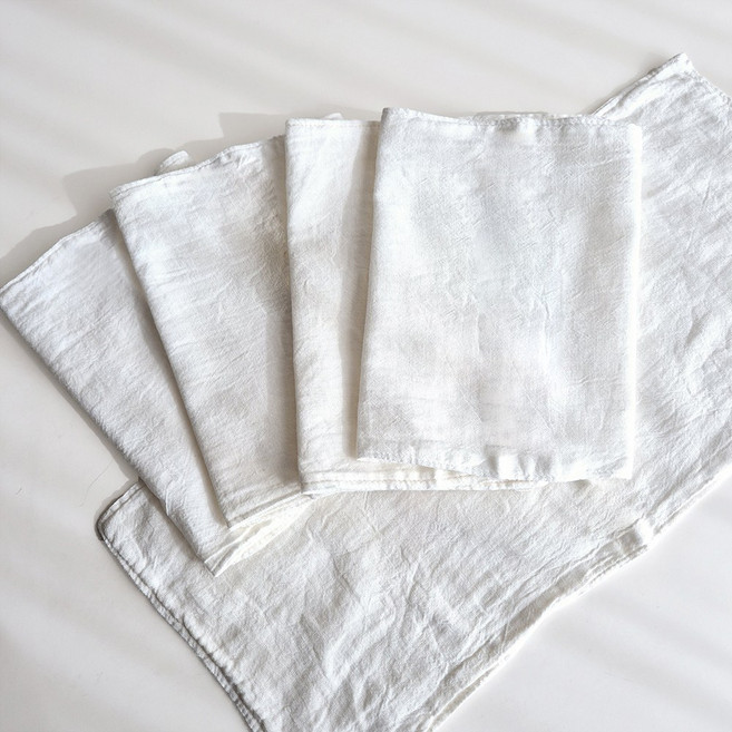 더네이처하우스 라벨 없는 세 번 정련한 강화소창행주 (43*22cm) 중 사이즈 2겹 5개 세트, 1세트