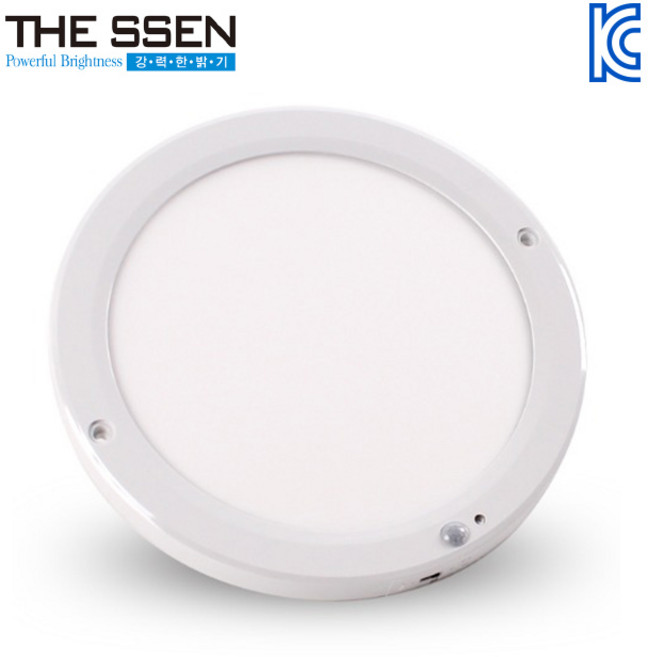 더쎈 LED 슬림엣지 원형센서 10인치 20W, 1개, 원형센서 주백색(아이보리빛)