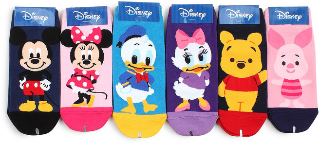인타입 삭스 정품 디즈니 친구들 발목 양말