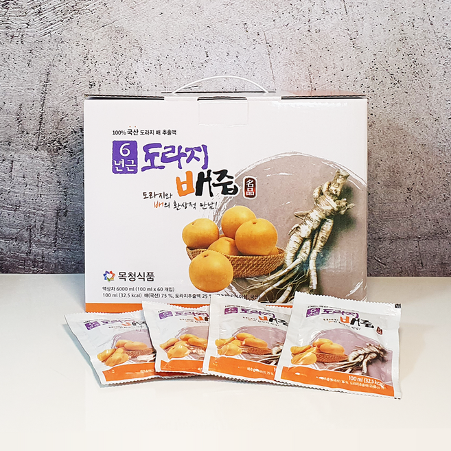 6년근도라지 배즙 100ml X 60포 - 유통마진 없이 직접판매, 60개