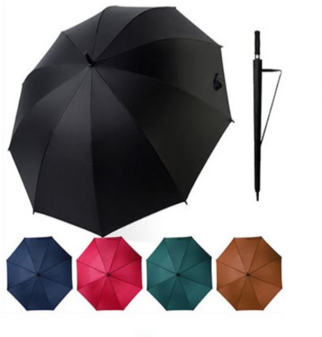 오잼 튼튼한 빅사이즈 장우산 140cm 골프우산 대형 접이식 2단 자동우산, 네이비+네이비