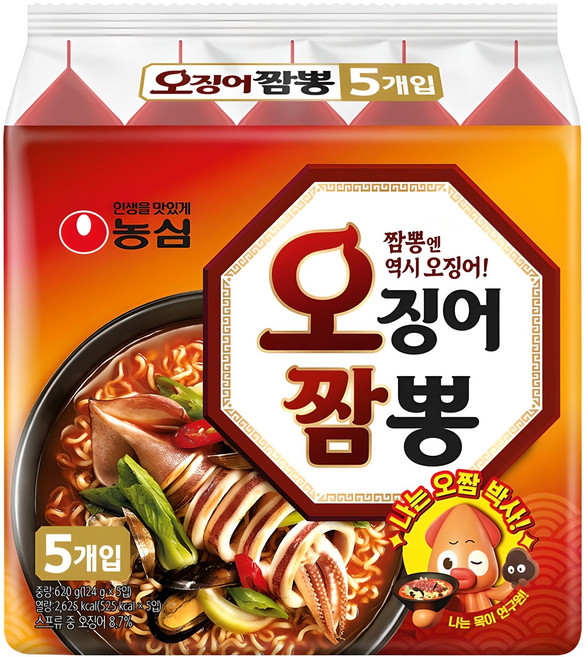 오징어짬뽕 124g, 5개
