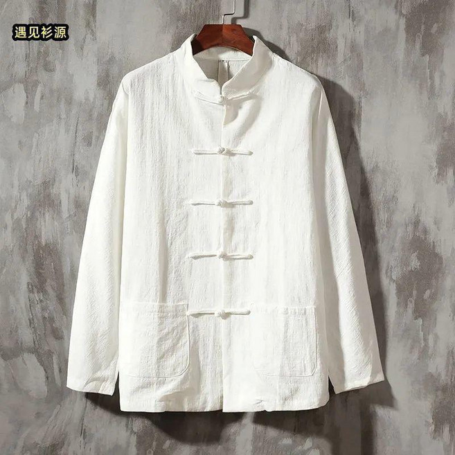男裝唐裝漢服道袍 潮牌復古裝青年民國服裝 馬褂唐服中式上衣 中國風男裝唐裝漢服道袍 復古有型 穿搭必備 中