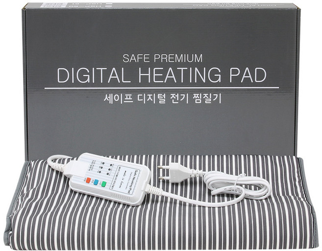 세이프 전기찜질기 참숯옥황토 중형 대형 벨크로고정밴드세트 허리 어깨 무릎 복부 온열찜질팩 방염처리커버, 버튼형(대형) HSP-60+고정밴드1개