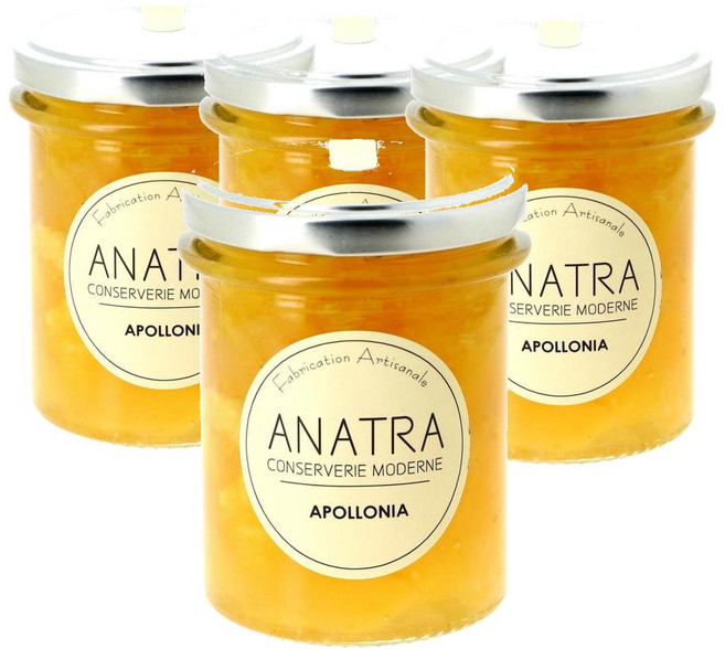 프랑스 아나트라 Anatra Apollonia 배 파인애플 패션베리 아폴로니아잼 220g, 4개