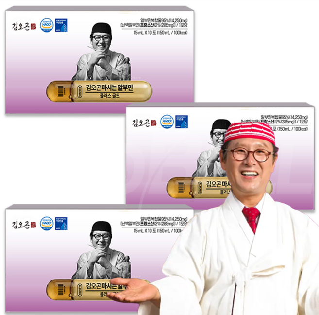 [TV홈쇼핑정품 인포벨]김오곤원장 알부민 플러스 혈장 단백질 영양 기력 건강 고함량 마시는 알부민, 3개, 150ml